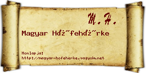 Magyar Hófehérke névjegykártya